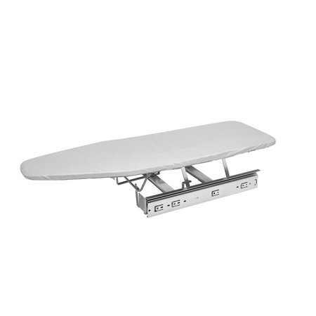 REV-A-SHELF Rev-A-Shelf - Adjustable Pullout Folding Retractable Ironing Board with Ball-Bearing Slides, Gray VIB-20CR